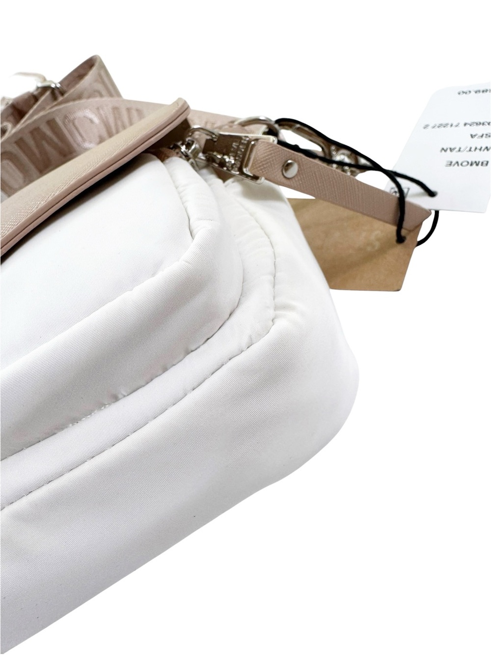 NWT Steve Madden Move Utility Crossbody Bag Cream and Tan With FLAWS - Picture 7 of 14